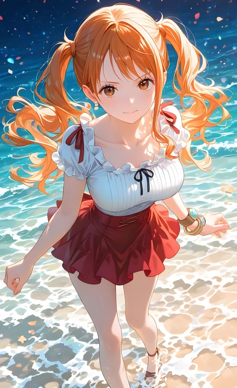 娜美·双马尾踏浪 日系唯美 海贼王动漫壁纸（二次元海岛风） – 高清 桌面壁纸 开放版权素材 免费下载 手机电脑通用