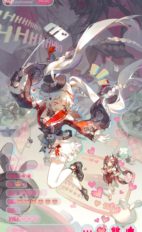 火花Official·直播互动双马尾少女 国漫二次元壁纸（高热度手机壁纸） – 高清 桌面壁纸 开放版权素材 免费下