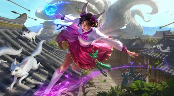 阿狸·国风灵狐魔法 英雄联盟二次元古风壁纸