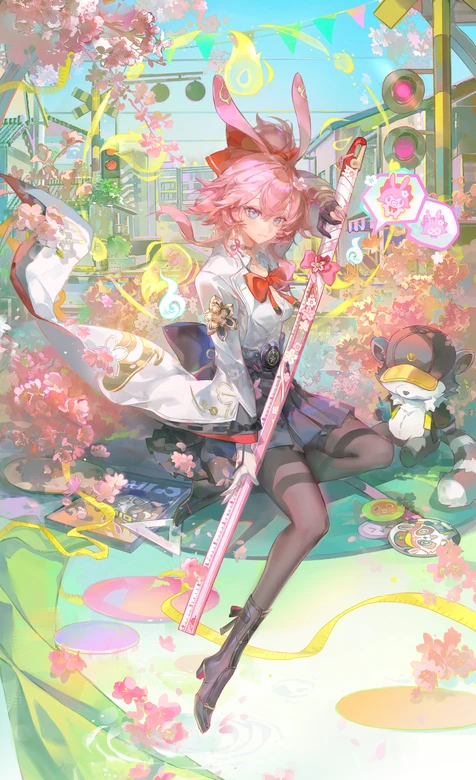 三月七·樱花剑舞 日系清新风 崩坏：星穹铁道 热门手机壁纸