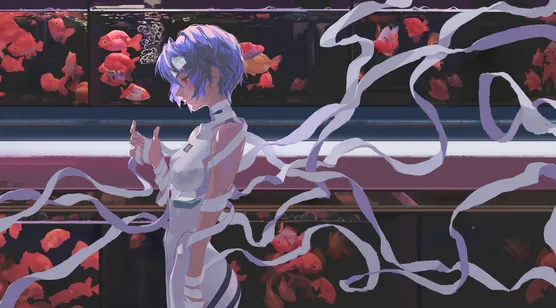 绫波丽·绷带缠绕 新世纪福音战士 唯美宽屏车机壁纸###