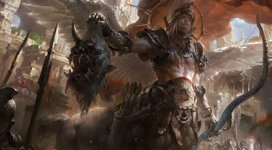 半人马战士·带翼持首 写实魔幻游戏风电脑壁纸 史诗战场