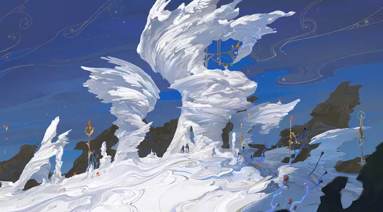 冰雪云状奇幻场景·唯美梦幻风 宽屏电脑壁纸