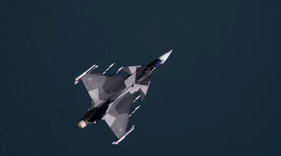 JAS-39鹰狮战斗机·写实军事风 宽屏车机壁纸