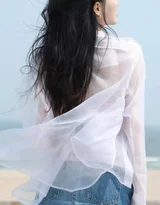 徐璐·海边清新风写真 氛围感女明星街拍大片