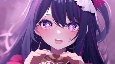 比爱心长发姑娘