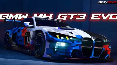 BMW M4蓝色拉花侧面